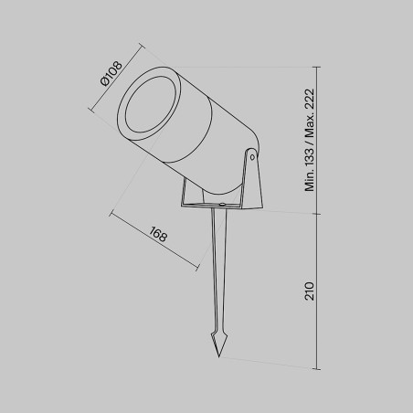 Outdoor picket spotlight LED Bern (15W)