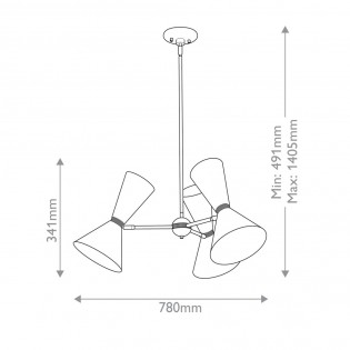 Ceiling lamp Phix (3 lights)