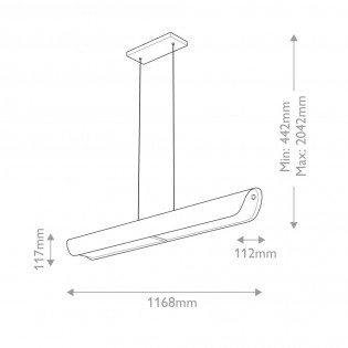 Lámpara colgante LED Arco (43W)