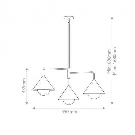 Pendant lamp Remyck (3 lights)