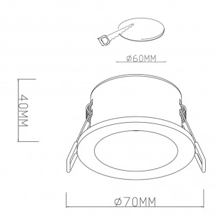 White round recessed light white GU10 PAR11