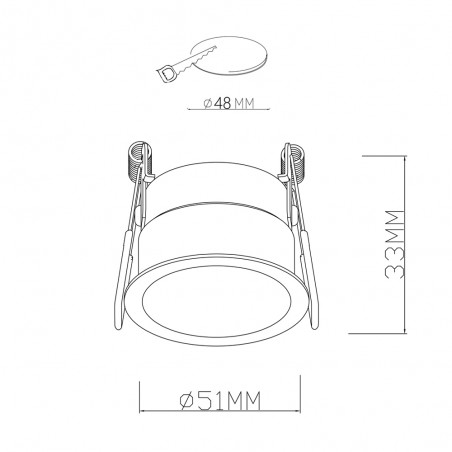 Round recessed ceiling light GU10 PAR11