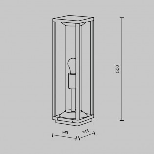 Outdoor Bollard Lamp Cell 50