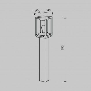 Outdoor Bollard Lamp Cell 75