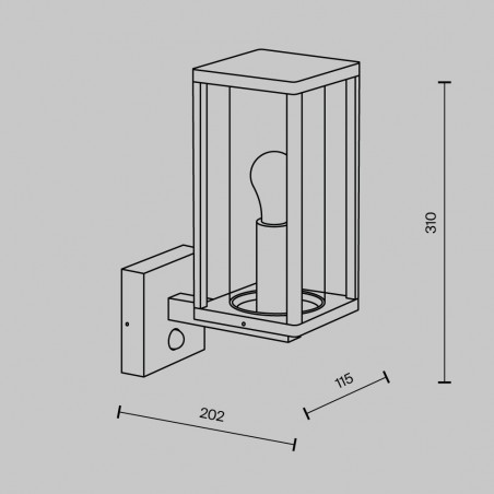 Aplique de pared de exterior Cell II