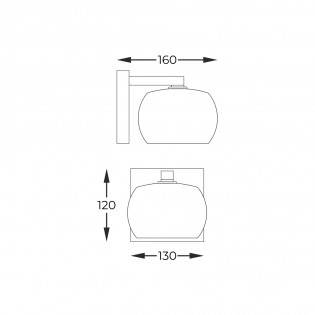 Aplique de pared Crystal