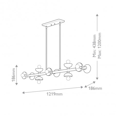 Ceiling lamp Palta (10 lights)