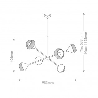 Ceiling lamp Daphne (6 lights)