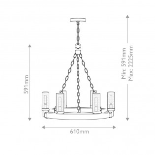 Ceiling lamp Sawyer (6 lights)