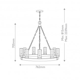 Ceiling lamp Sawyer (9 lights)
