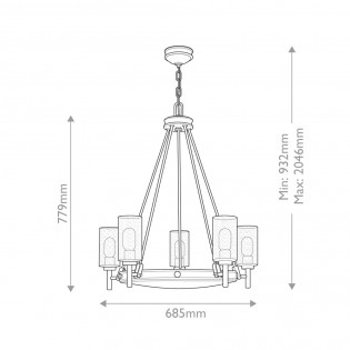 Ceiling lamp Collier (5 lights)