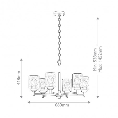 Pendant lamp Winslow (6 lights)