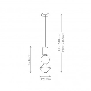 Pendant lamp LED Bijou (20W)