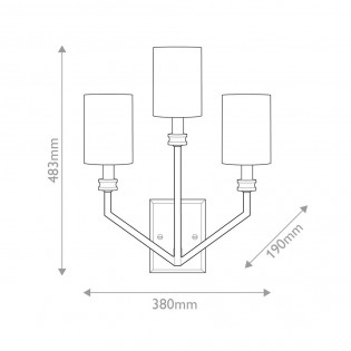 Wall lamp Moore (3 lights)
