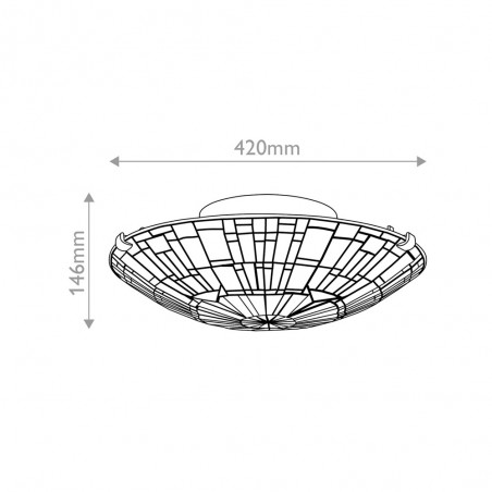 Flush light Reed Tiffany