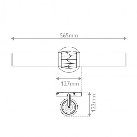 Aplique de pared para baños Ellison (2 luces)