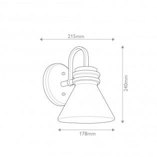 Wall lamp for bathrooms Farum