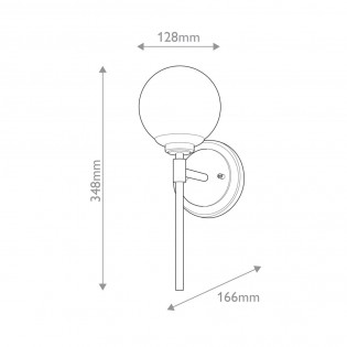 Aplique de pared para baños Benno
