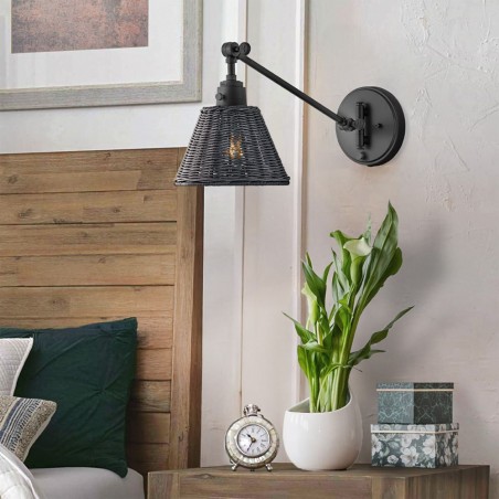 Wall lamp Rattán Arti Black