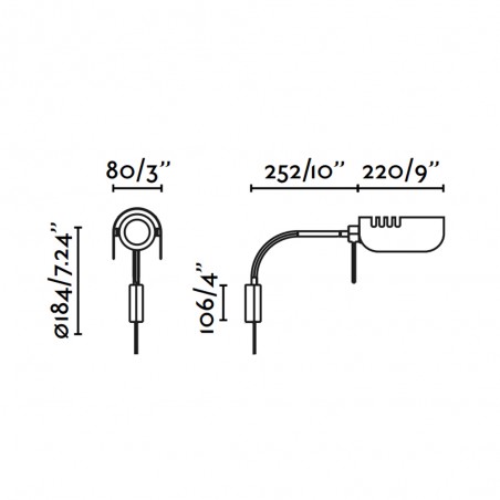 Aplique de pared Martinica Brazo S