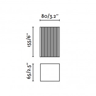 Aplique de pared Lune Estriado (2 luces)