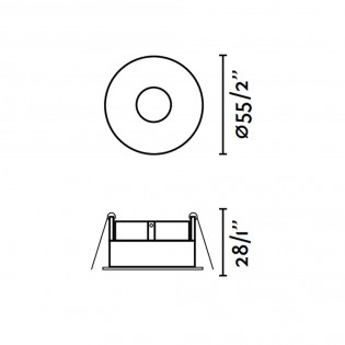 Recessed ceiling lamp LED Tast R (5W)