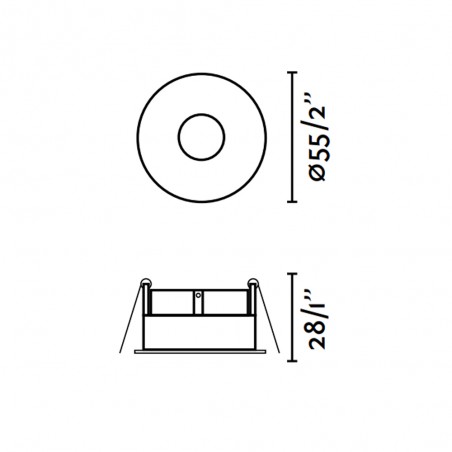 Empotrable de techo LED Tast R (5W)