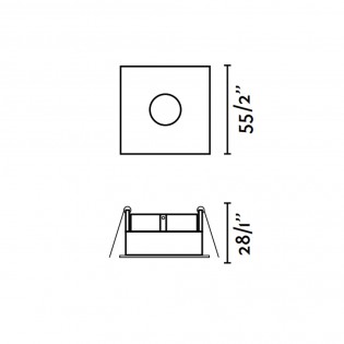 Recessed ceiling lamp LED Tast SQ (5W)