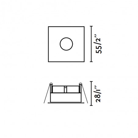 Recessed ceiling lamp LED Tast SQ (5W)
