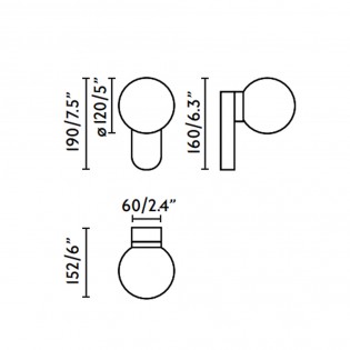 LED wall light for bathrooms Mabe (6W)