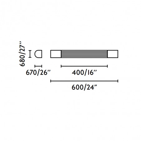 Aplique de pared LED para baños Kiva (10W)