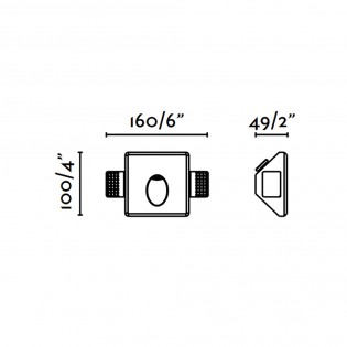 Recessed LED wall light Tuk (2W)