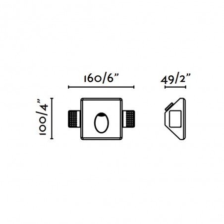 Recessed LED wall light Tuk (2W)