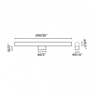 Aplique de pared LED para baños Calma (7W)