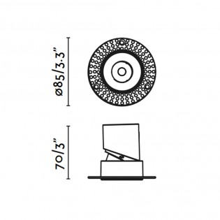 Adjustable recessed trimless LED Lox (9W)