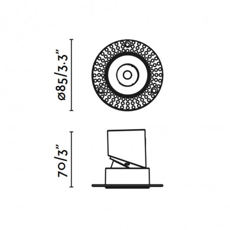 Adjustable recessed trimless LED Lox (9W)