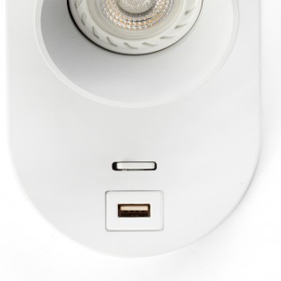 Corb USB reader wall lamp