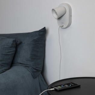 Corb USB reader wall lamp