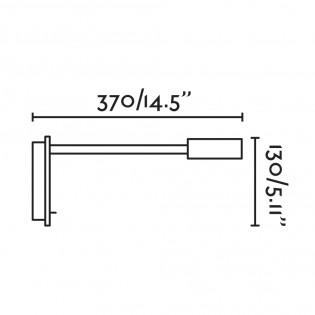 Wall light LED reader with USB Juliet (3W)