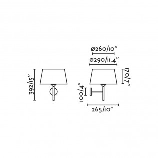 Aplique de pared Windsor Lino