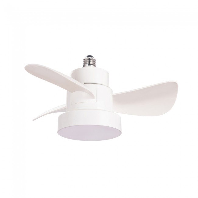 Ventilador LED rosca E27 Debu Blanco CCT Dim (15W)