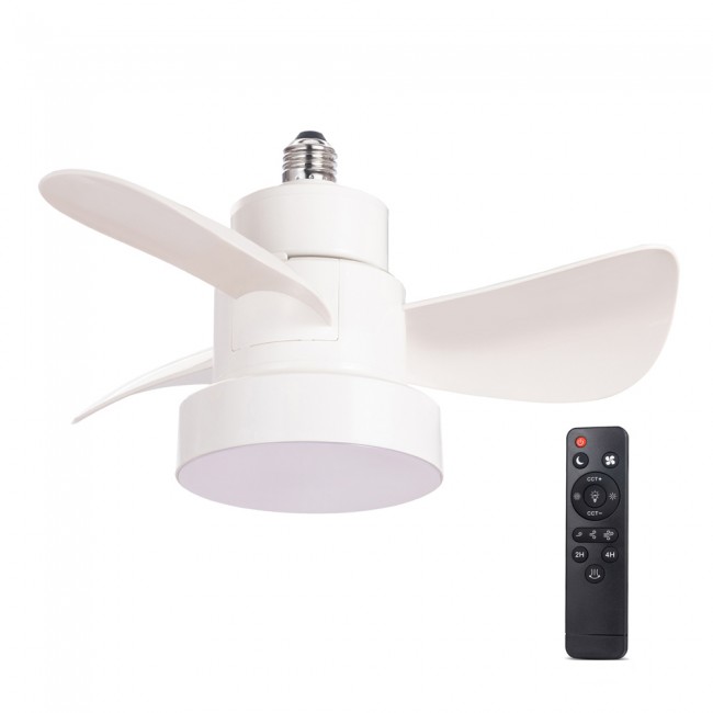 LED Fan E27 Debu White CCT Dim (15W)