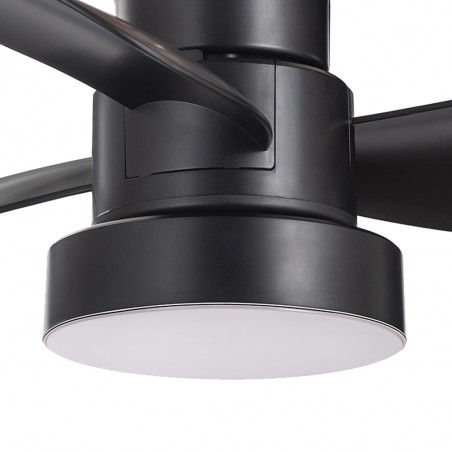 LED Fan E27 Debu Black CCT Dim (15W)