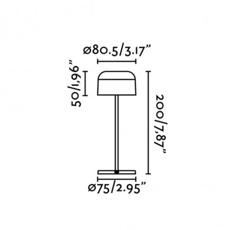 Lámpara de mesa recargable LED Mavis (2W)