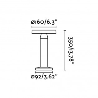 Rechargeable portable table lamp LED Cairo (2W)