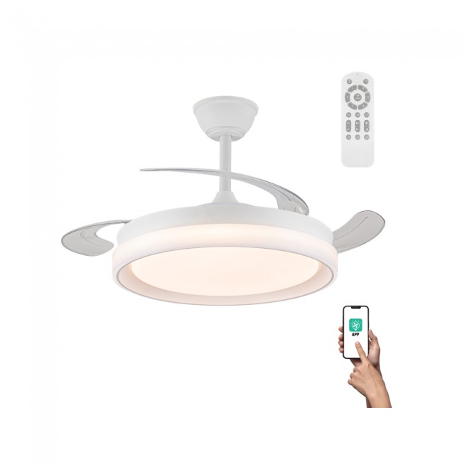 LED ceiling fan folding blades Nestera Evo CCT Dim (72W)