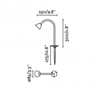 Beacon with pickaxe LED Lily 30 24V. (3W)