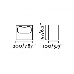 Aplique de pared de exterior LED Glint (6W)