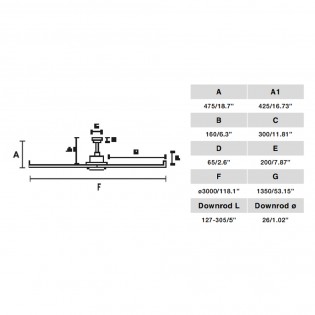 LED Ceiling Fan Rotterdam 30 (30W)