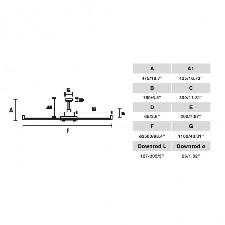 LED Ceiling Fan Rotterdam 25 (30W)